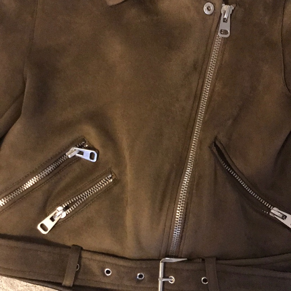 Zara Basic Suede Taupe Jacket - image 2